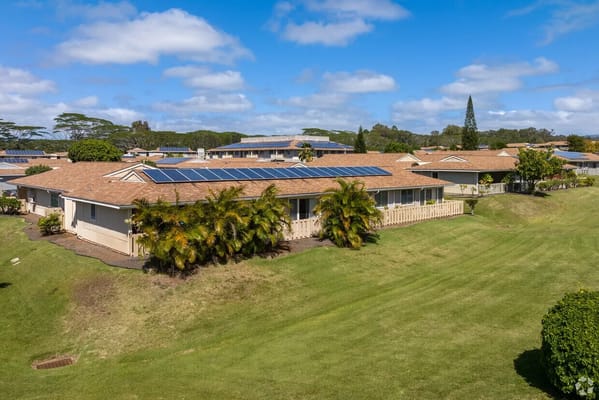 Aerial view of Olaloa Retirement Community with landscaped lawns