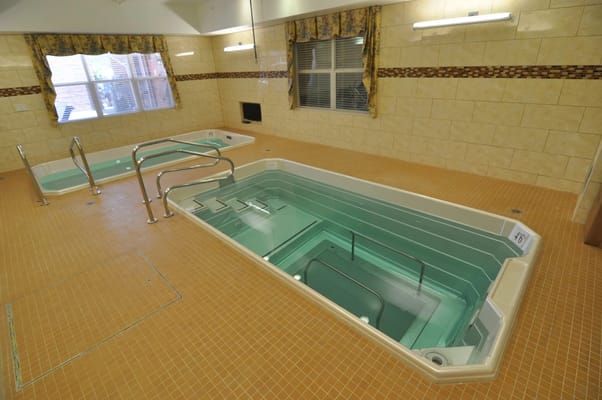 Hydrotherapy pool area with two pools