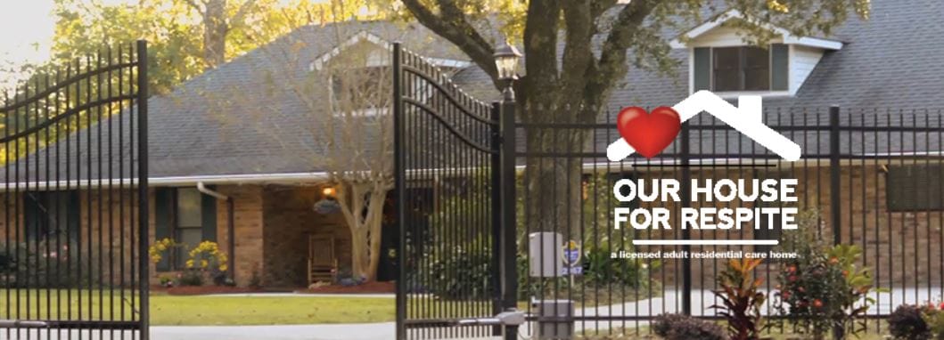 Front view of the entrance gate at Our House for Respite.