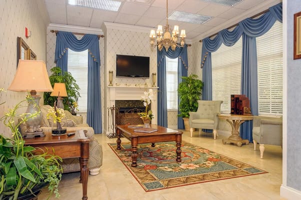 Cozy common area with elegant decor and furniture