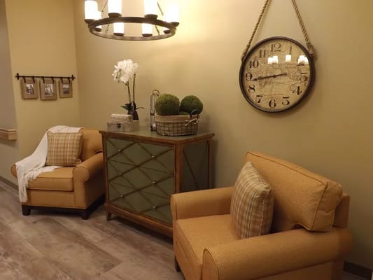Cozy common area with comfortable seating and decor