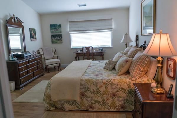 Cozy bedroom in a senior living facility
