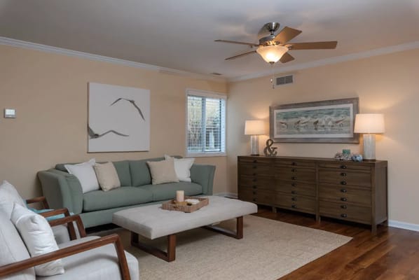 Cozy living room interior with comfortable seating