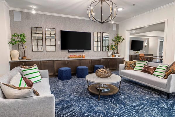 Common area with seating and modern decor