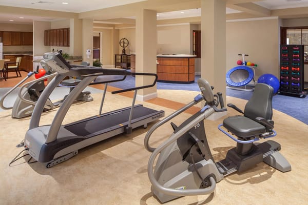 Interior view of a well-equipped fitness area