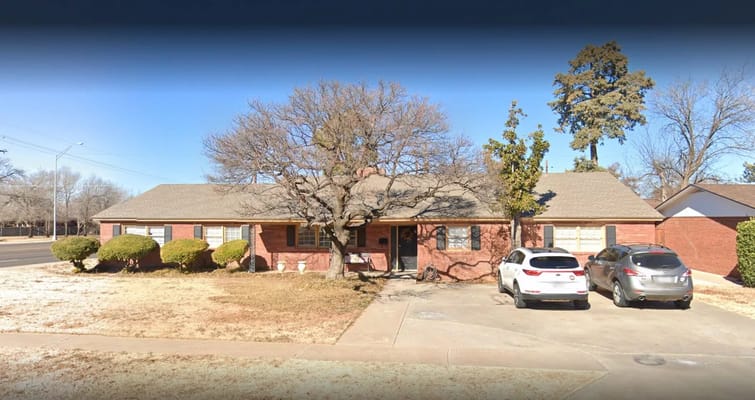 Exterior view of a single-story assisted living facility