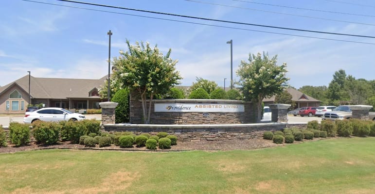 Exterior sign of Providence Assisted Living facility