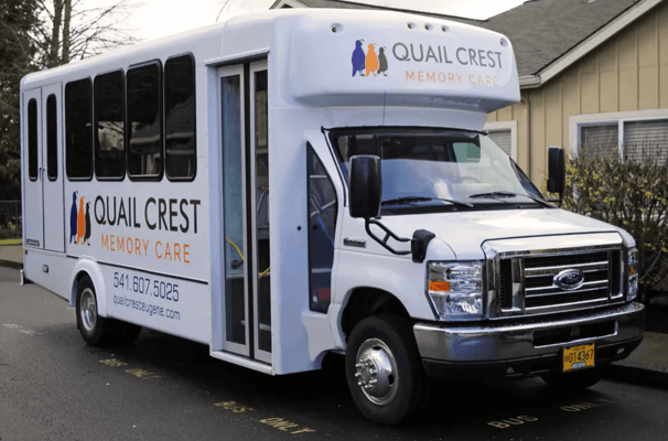 Facility transport van with branding