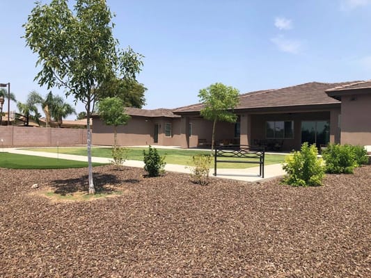 Outdoor space in a senior living facility
