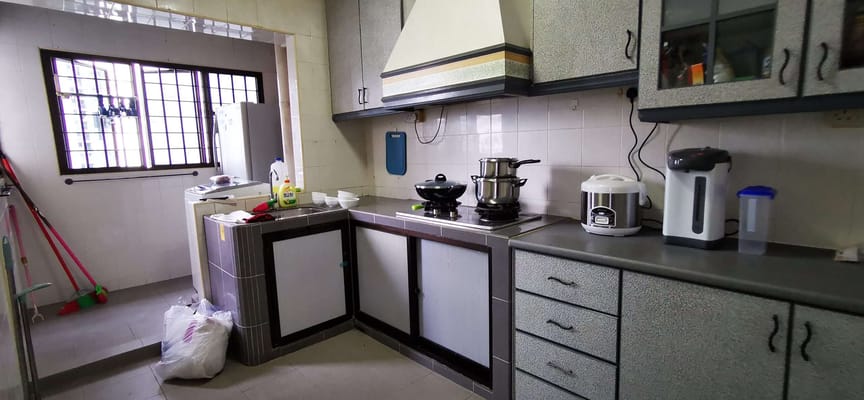 Modern kitchen with appliances and natural light