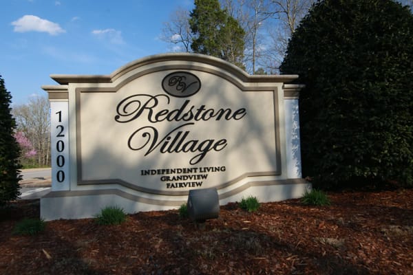 Sign for Redstone Village at the entrance
