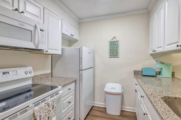 A modern kitchen in an independent living unit
