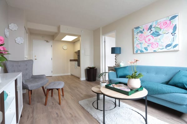 Bright and cozy interior of a resident living space