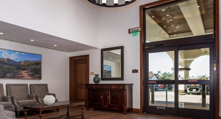 Interior view of a common area in Ridgeview Health Center