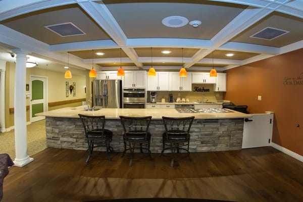 Interior view of a community kitchen space