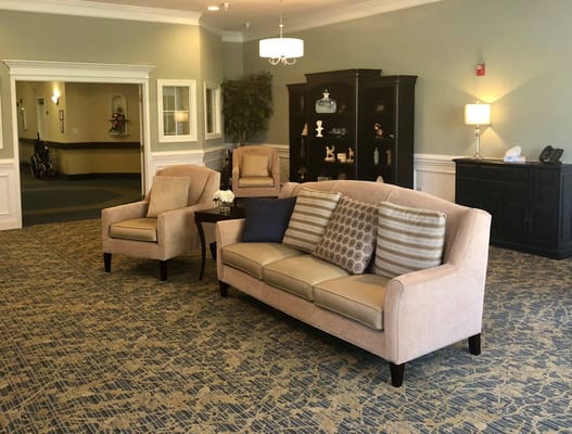 Cozy common area with seating and decor