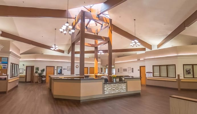 Interior view of a welcoming lobby space