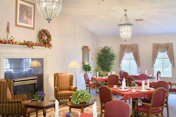 Dining area with tables and cozy seating