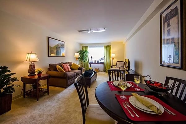 Bright interior of a comfortable living space