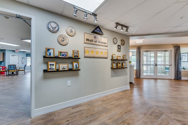 Interior view of the Wall of Honor display area