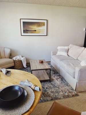 Cozy common area with seating and decor