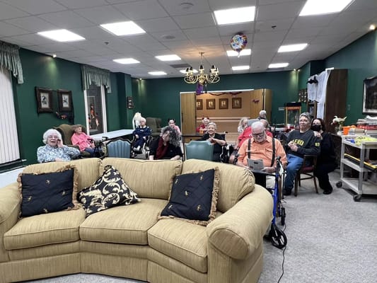 Residents engaged in an activity in a common area