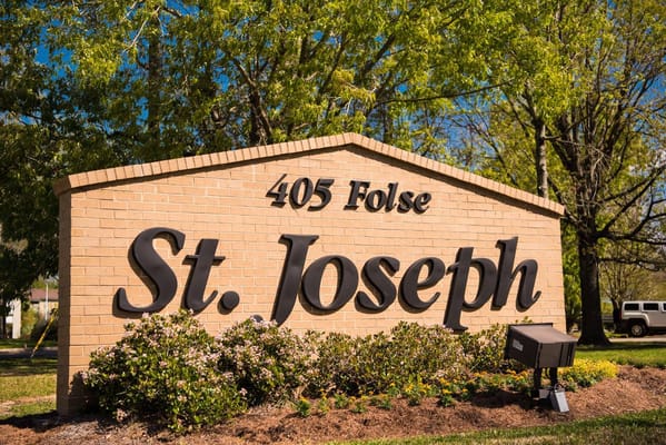 Exterior sign for St. Joseph facility