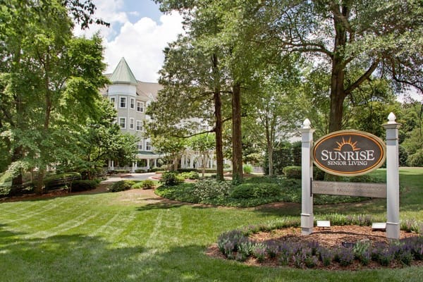 View of the facility building and landscaped grounds