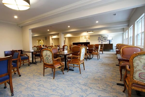 Dining area with tables and chairs