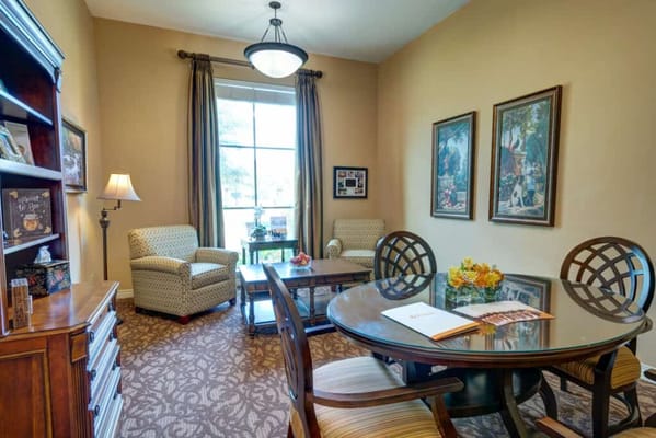 Cozy common area with seating and decor