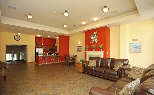 Interior view of a lounge area with seating