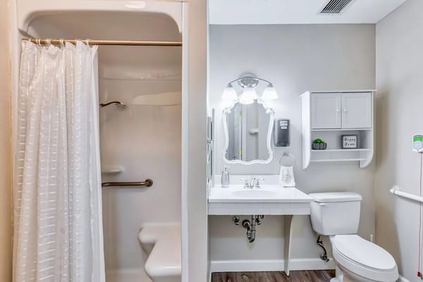 Clean and modern bathroom interior