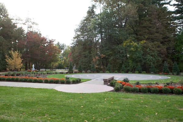 Beautifully landscaped outdoor garden area