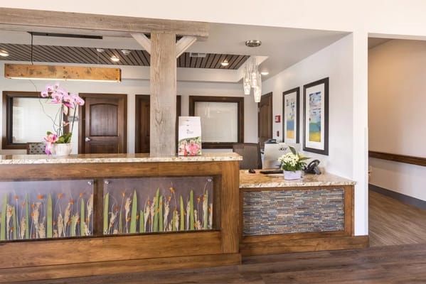 Reception area of The Palms at San Lauren