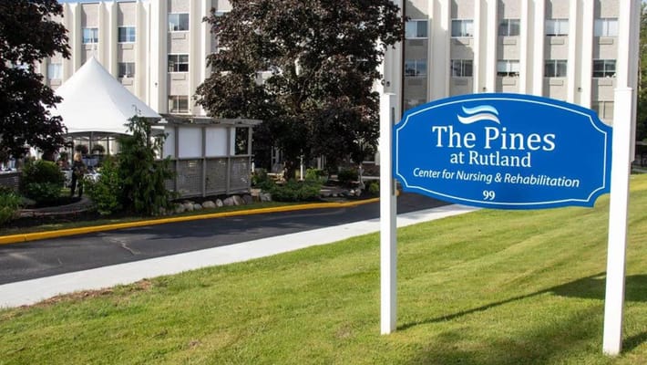 Exterior view of The Pines at Rutland Center for Nursing and Rehabilitation