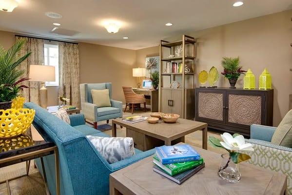 Stylish living room with modern decor and furniture