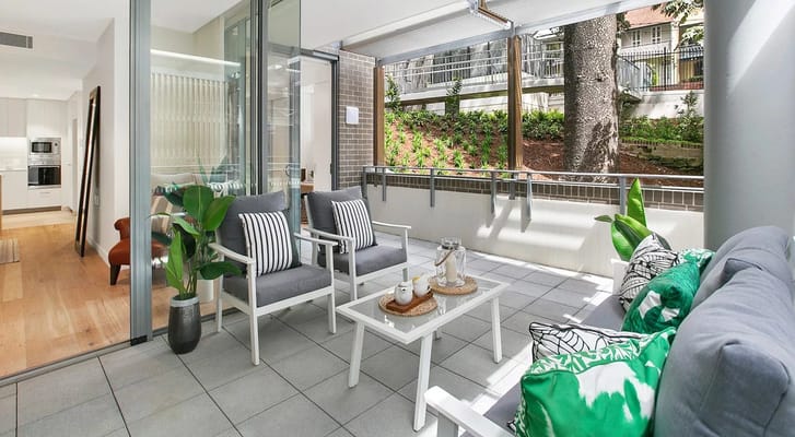 Bright common area with comfortable seating