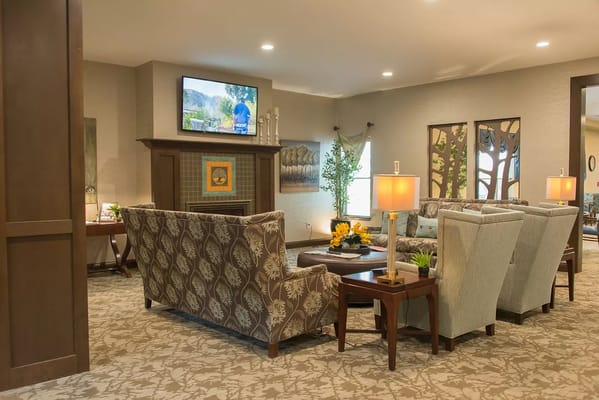 A cozy lounge area in the facility