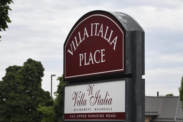 Sign for Villa Italia Retirement Residence