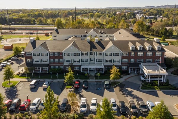 Aerial view of Vitality Living Franklin facility campus