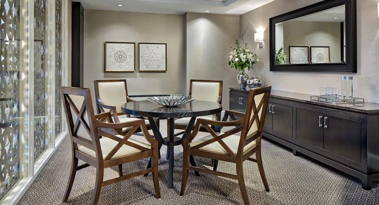 Interior common area with modern furniture