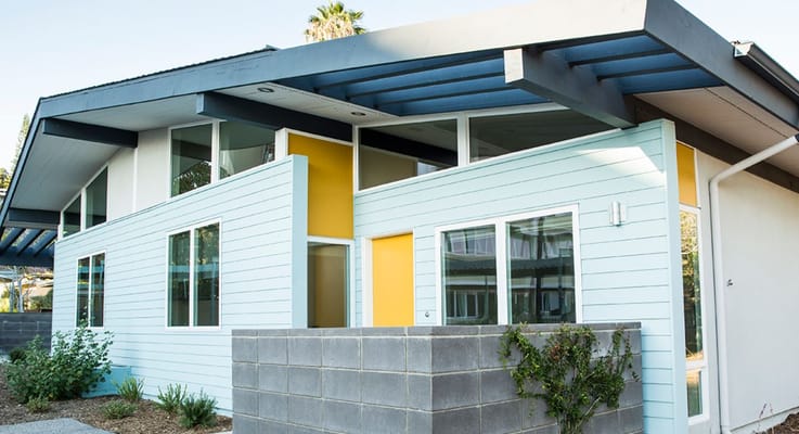 Exterior view of a modern facility building