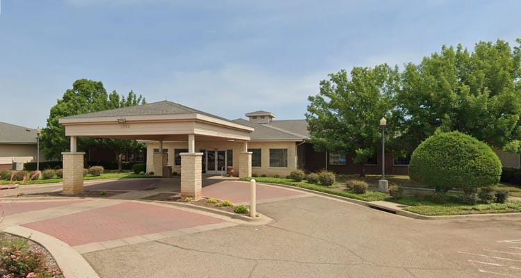 Exterior view of the nursing home facility entrance