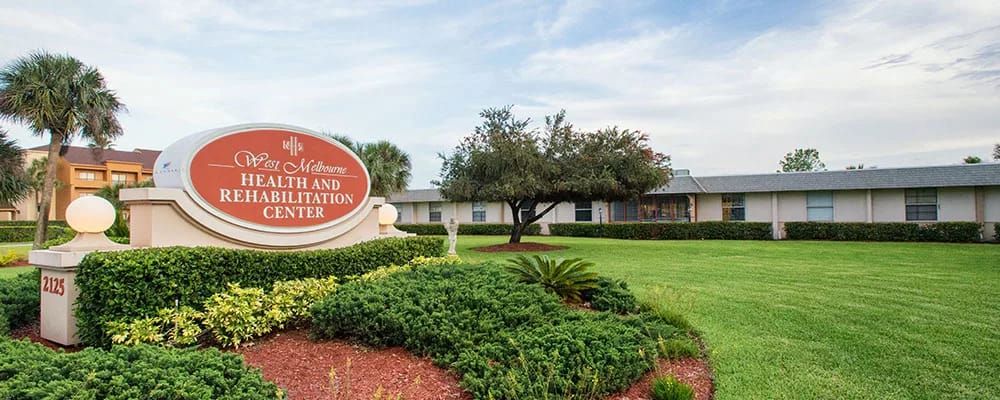 Exterior view of West Melbourne Health and Rehabilitation Center