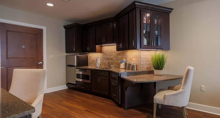 Well-equipped kitchen in a resident unit