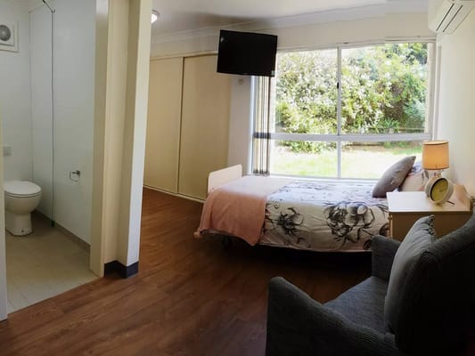 Bright private resident room with a view