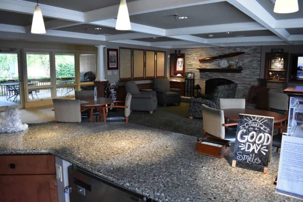 Interior view of the common area with comfortable seating