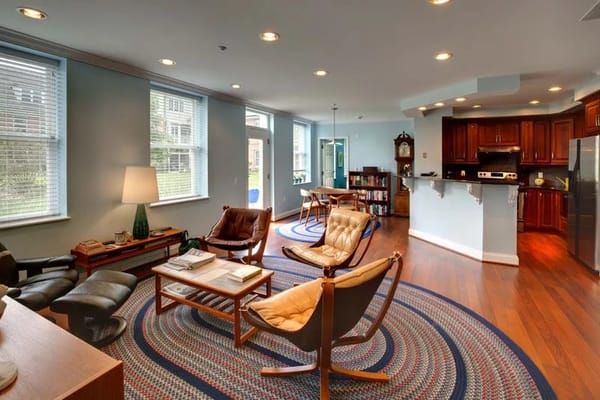 Common area with comfortable seating and natural light