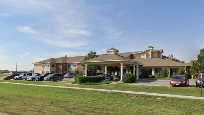 Front view of Wilshire Place senior living facility