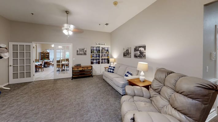 Interior view of a common area in the facility